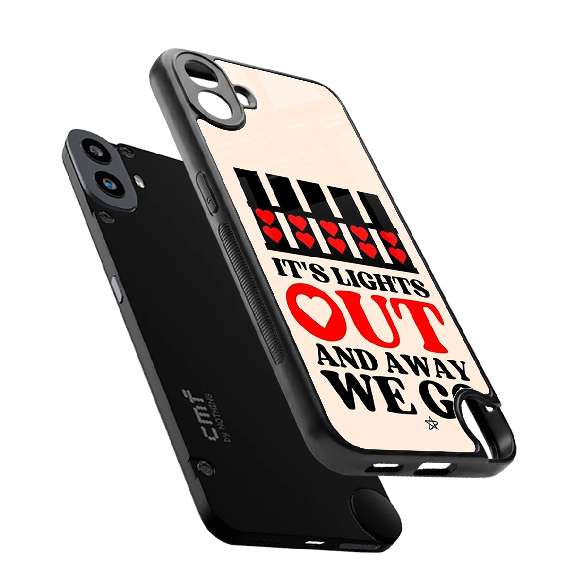 Racer Spirit sleek cmf nothing phone 1 cover with tempered glass back and TPU edges