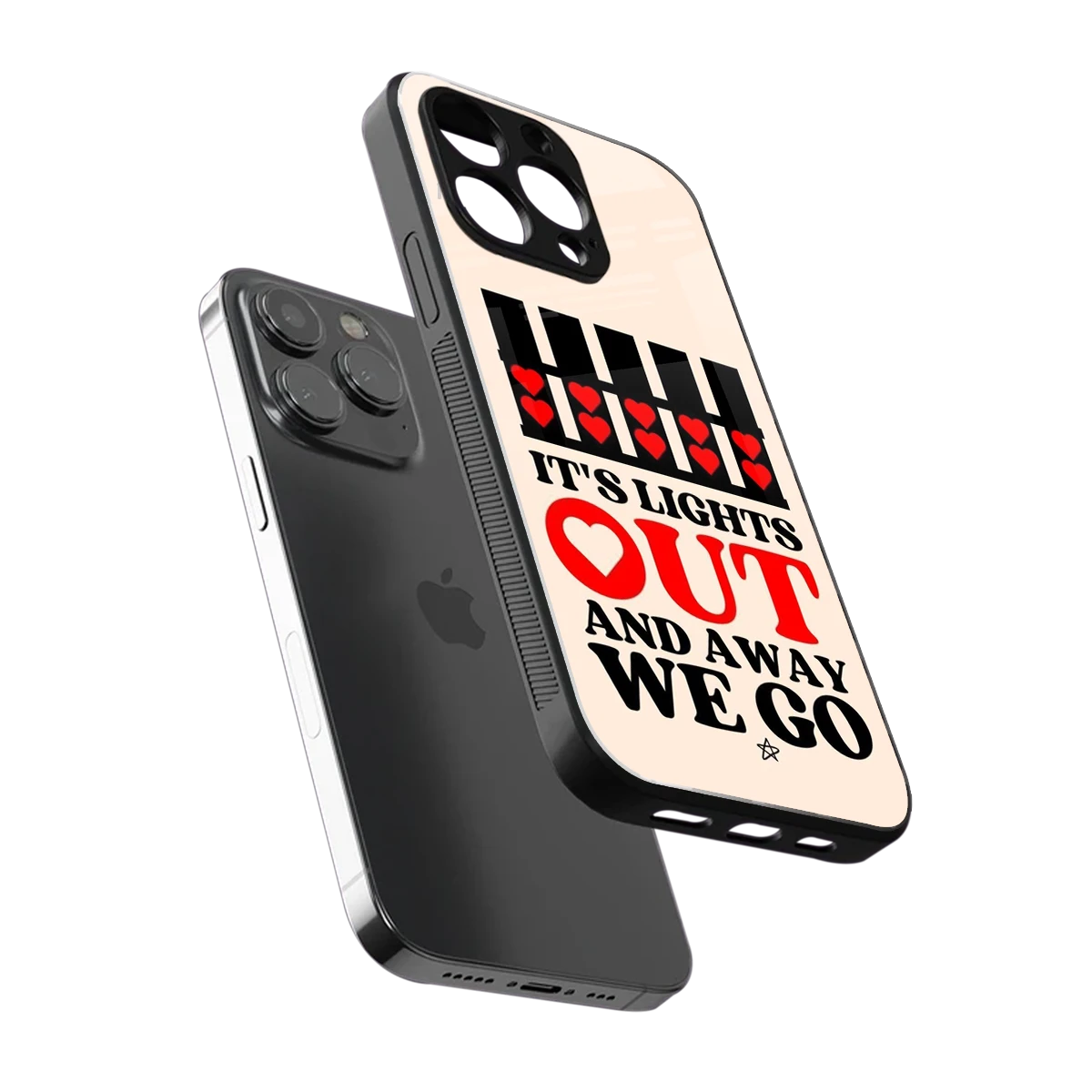 Racer Spirit sleek iphone 14 pro max cover with tempered glass back and TPU edges