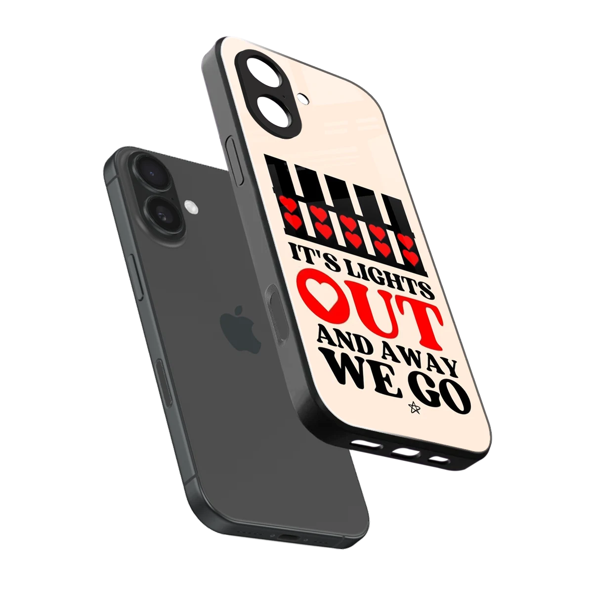 Racer Spirit sleek iphone 17 cover with tempered glass back and TPU edges