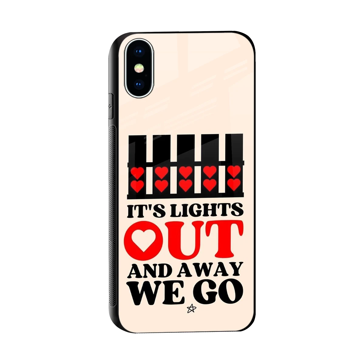 Racer Spirit sleek iphone x cover with tempered glass back and TPU edges