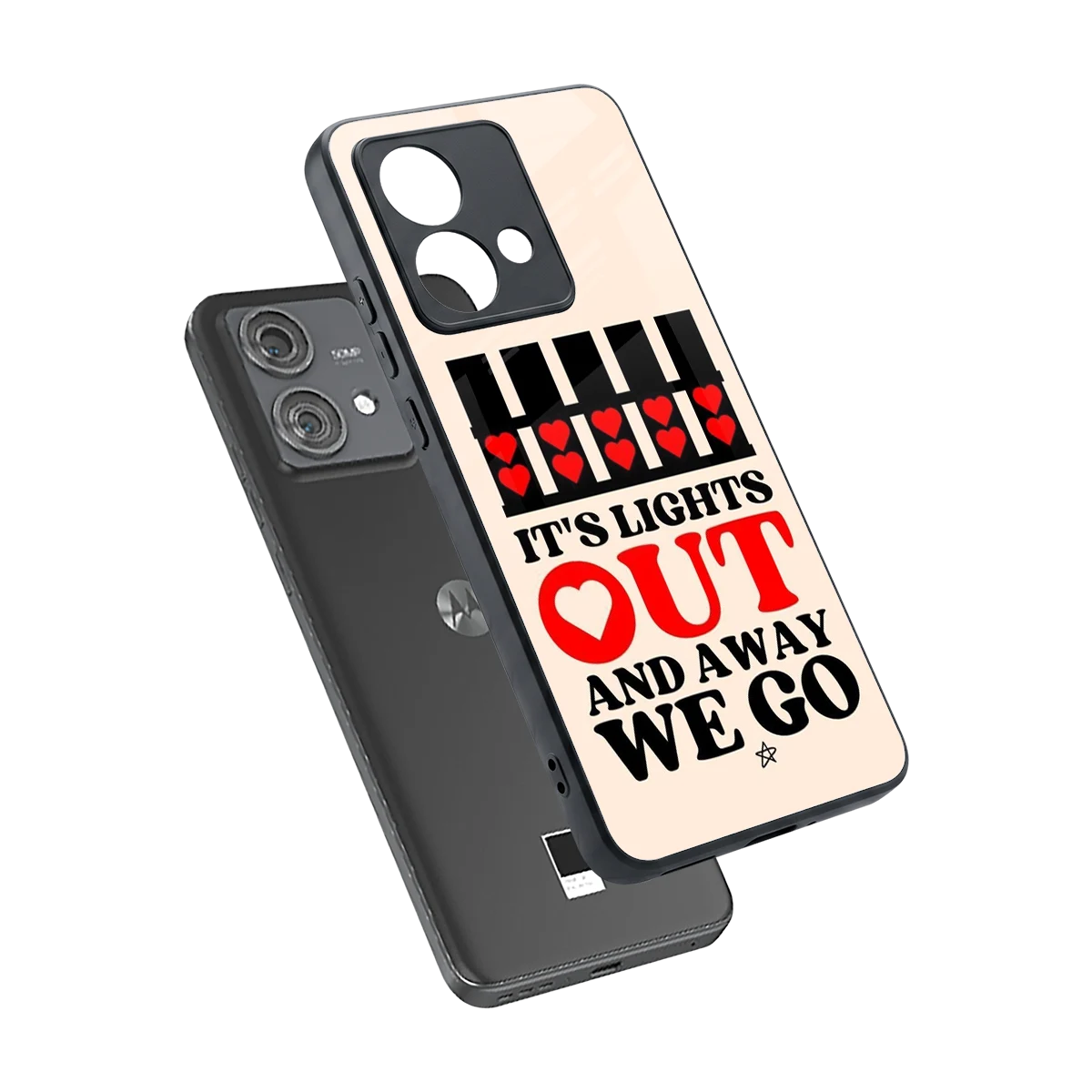 Racer Spirit sleek motorola edge 40 neo 5g cover with tempered glass back and TPU edges