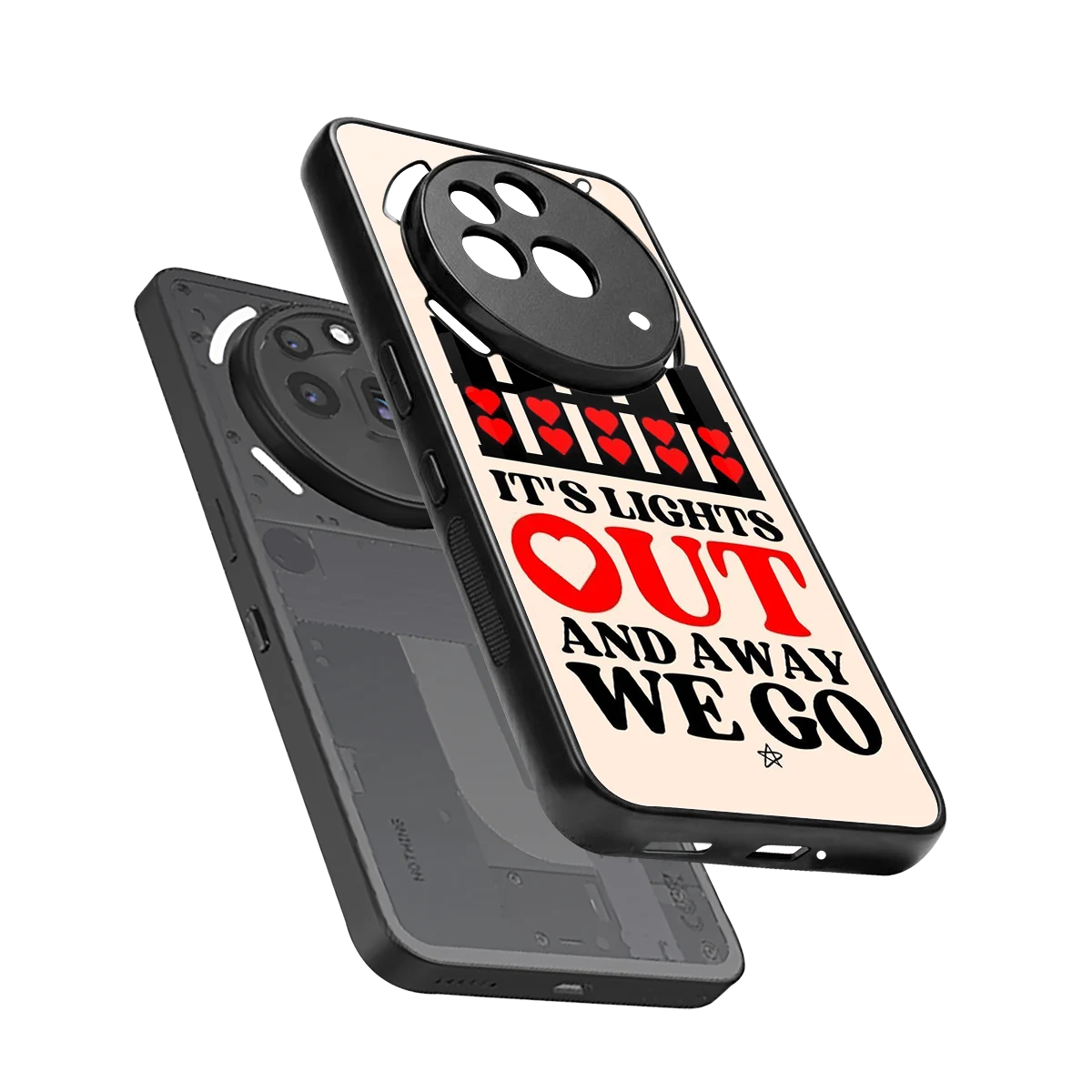 Racer Spirit sleek nothing phone 3a pro cover with tempered glass back and TPU edges