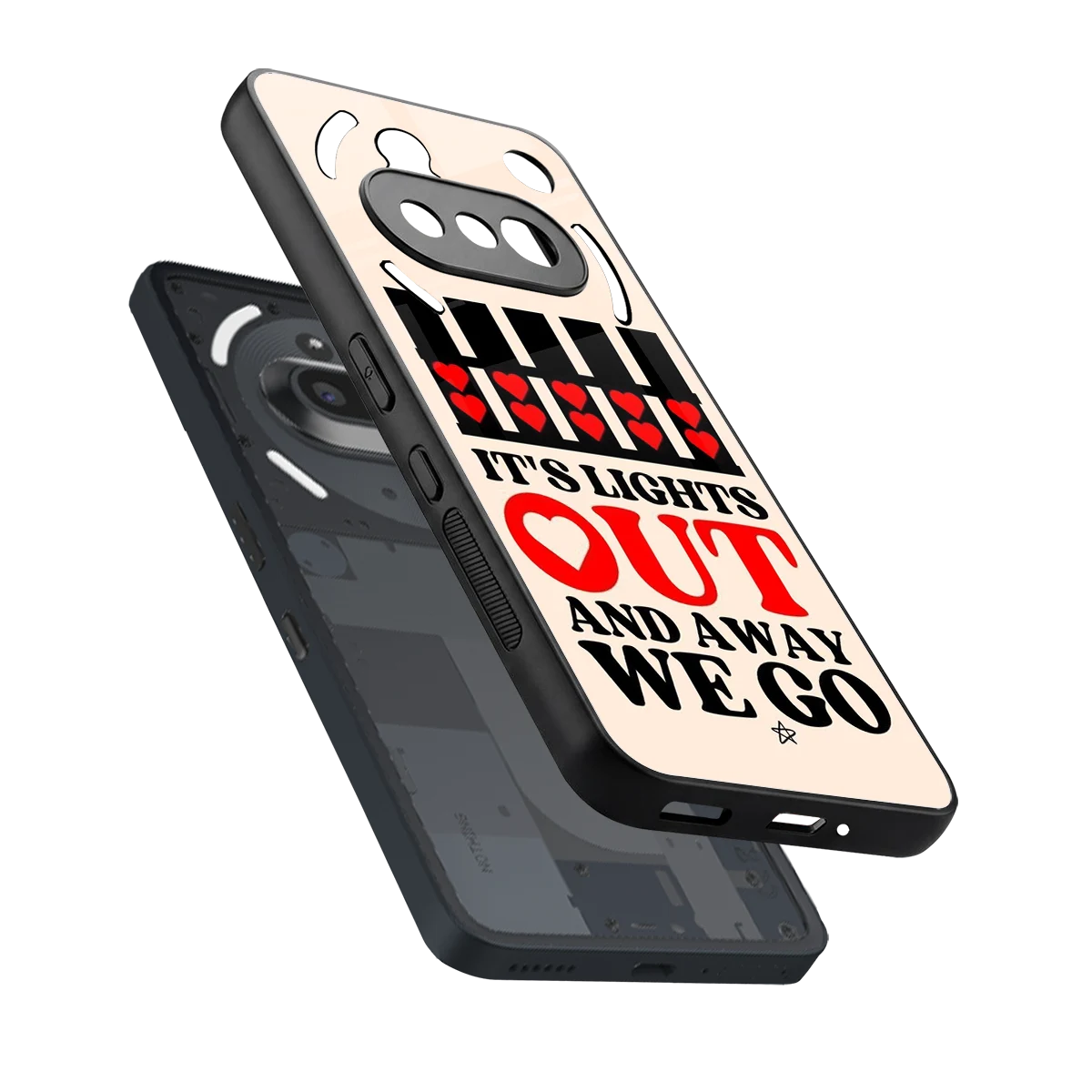 Racer Spirit sleek nothing phone 3a cover with tempered glass back and TPU edges