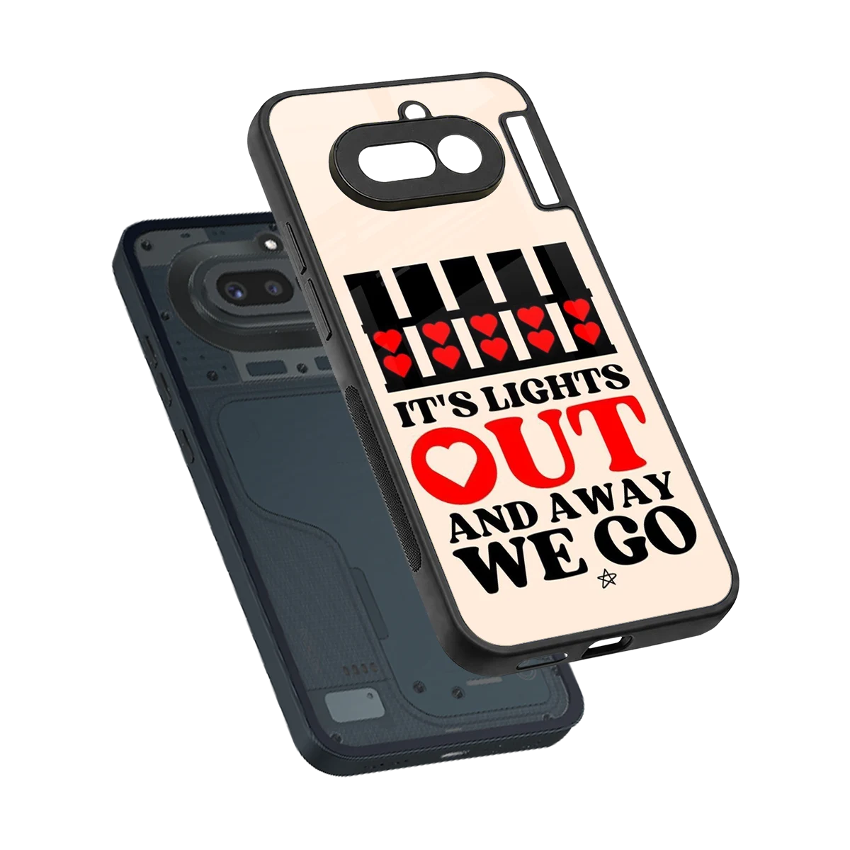 Racer Spirit sleek nothing phone 4a cover with tempered glass back and TPU edges