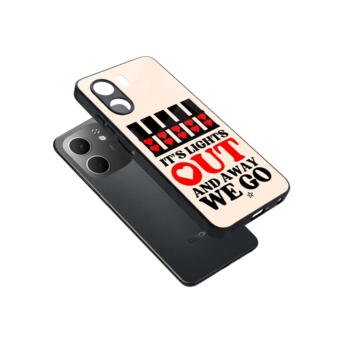Racer Spirit sleek oppo a5x 5g cover with tempered glass back and TPU edges