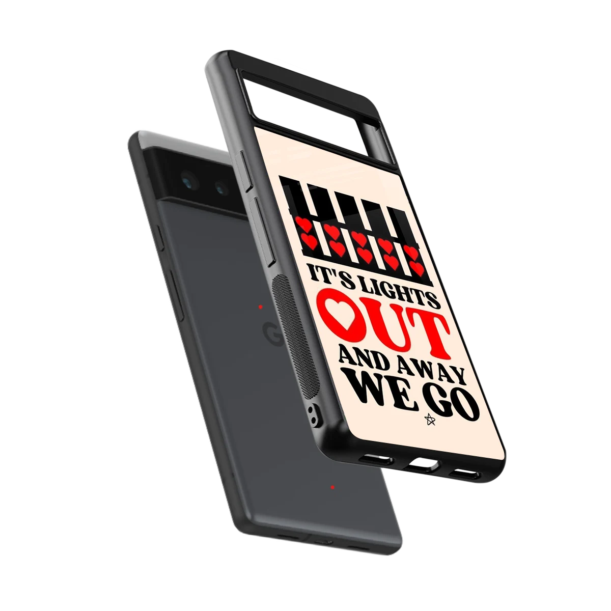 Racer Spirit sleek google pixel 6a cover with tempered glass back and TPU edges