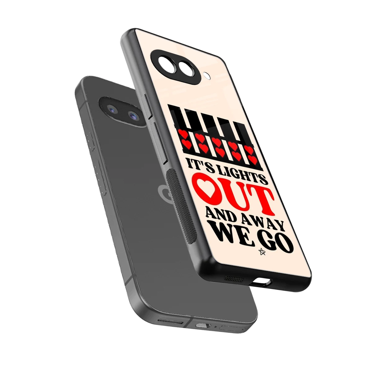 Racer Spirit sleek google pixel 10a cover with tempered glass back and TPU edges