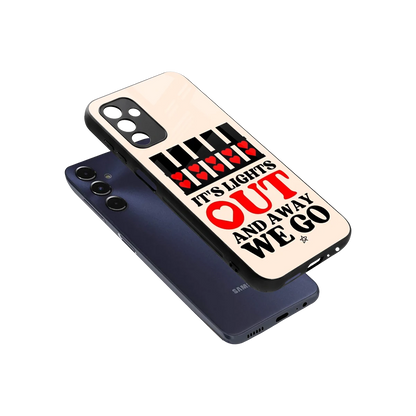 Racer Spirit sleek samsung galaxy m14 5g cover with tempered glass back and TPU edges