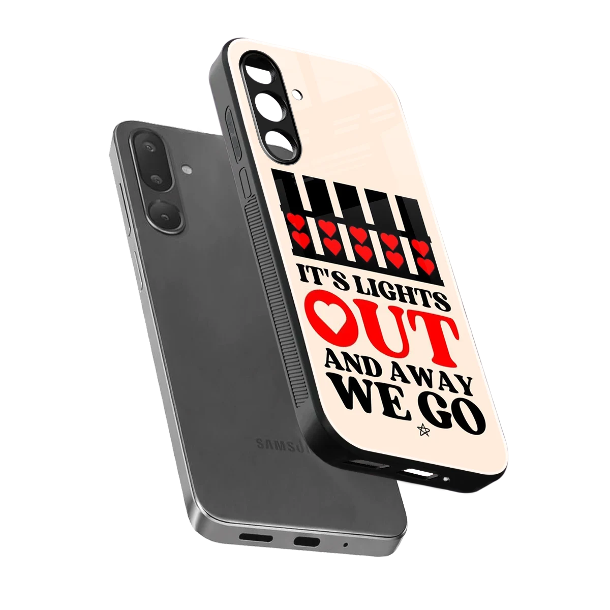 Racer Spirit sleek samsung galaxy m16 5g cover with tempered glass back and TPU edges