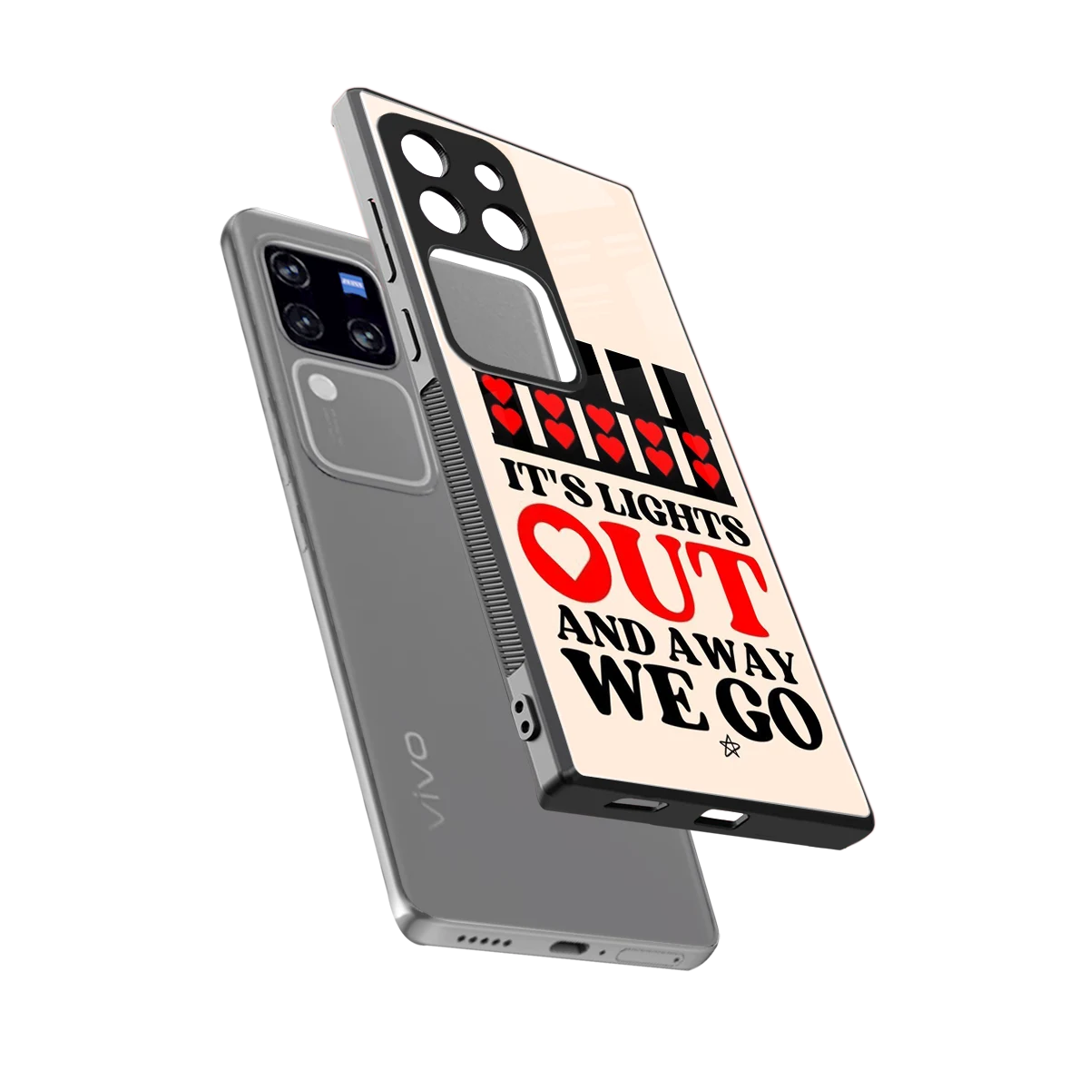 Racer Spirit sleekvivo v30 pro cover with tempered glass back and TPU edges