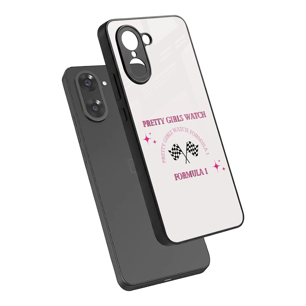 Racing Babe sleek oneplus nord ce5 5g cover with tempered glass back and TPU edges