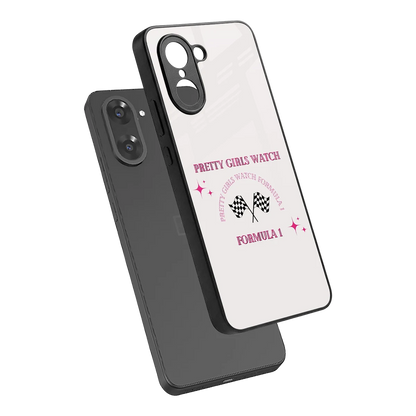 Racing Babe sleek oneplus nord ce5 5g cover with tempered glass back and TPU edges