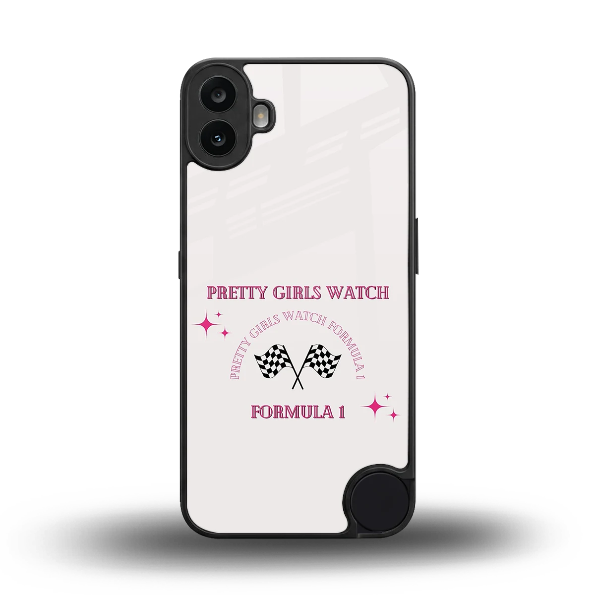 Racing Babe back phone cover | glass case for cmf nothing phone 1