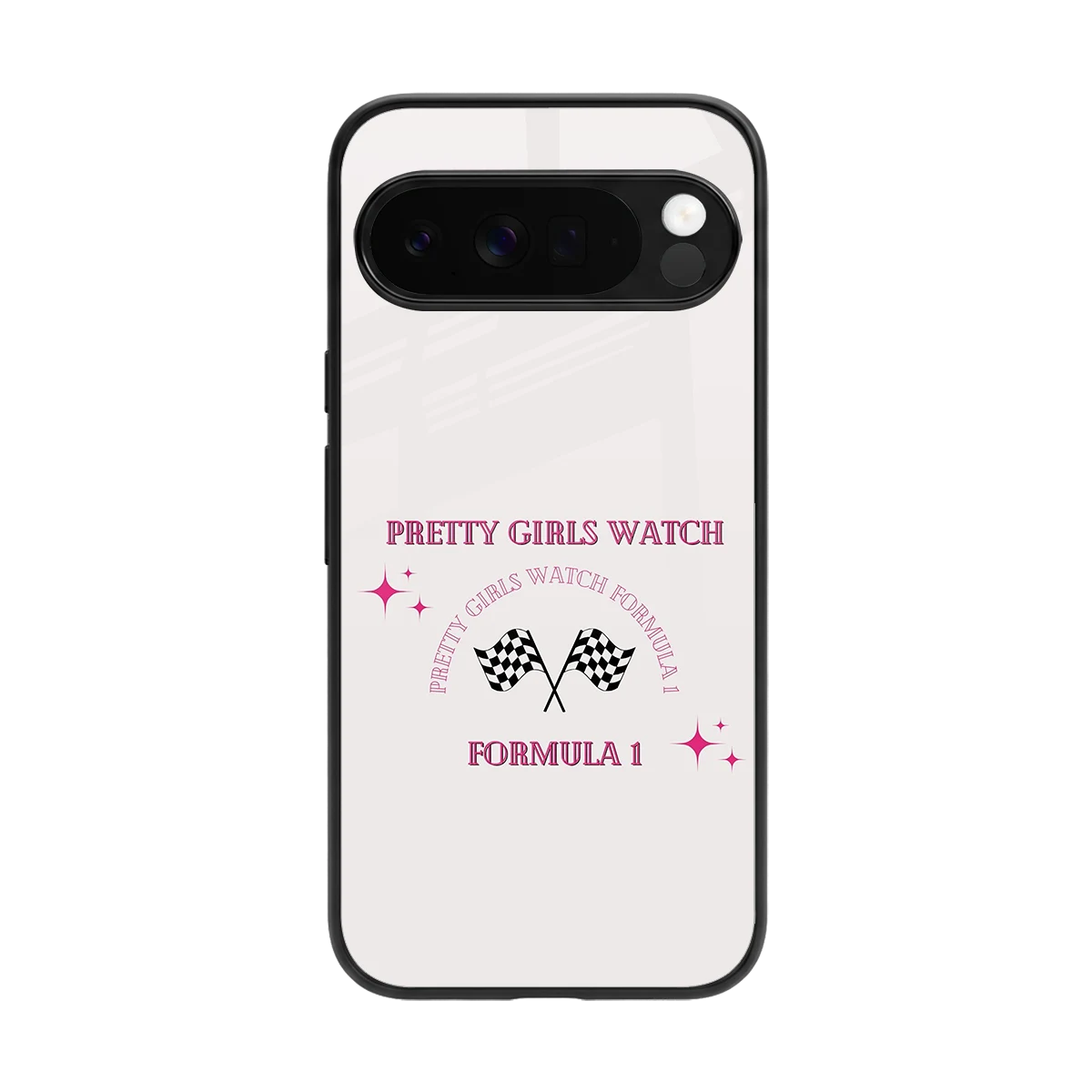 Racing Babe back phone cover | glass case for google pixel 10 pro xl
