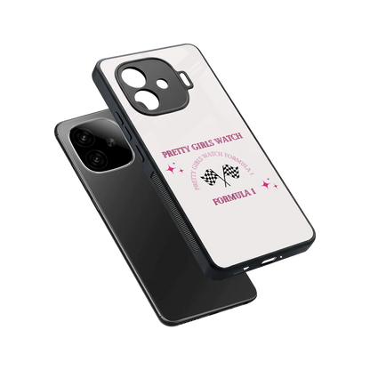 Racing Babe sleek iqoo neo 10r 5g cover with tempered glass back and TPU edges