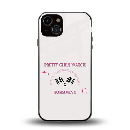 Racing Babe back phone cover | glass case for iphone 13