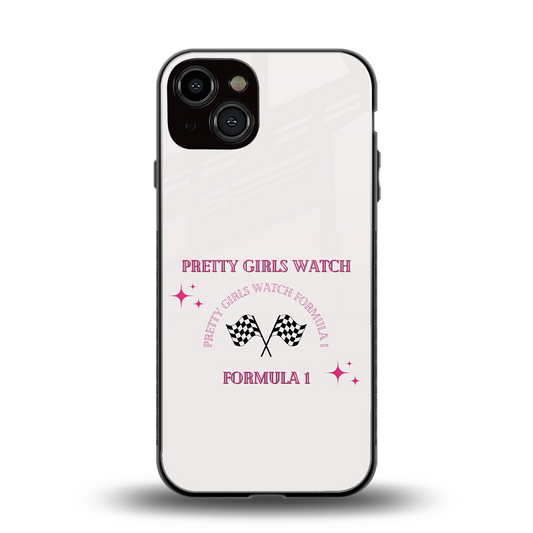 Racing Babe back phone cover | glass case for iphone 13