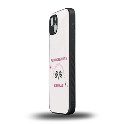 Racing Babe iphone 14 plus mobile cover | shockproof glass phone case