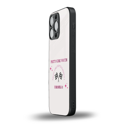Racing Babe iphone 15 pro max mobile cover | shockproof glass phone case