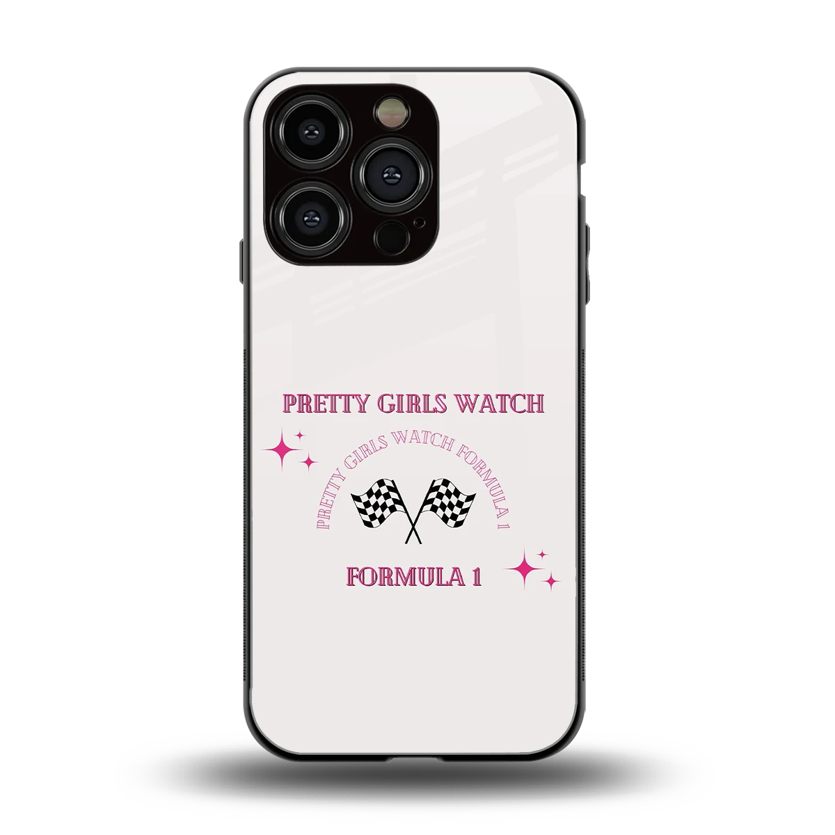 Racing Babe back phone cover | glass case for iphone 16 pro