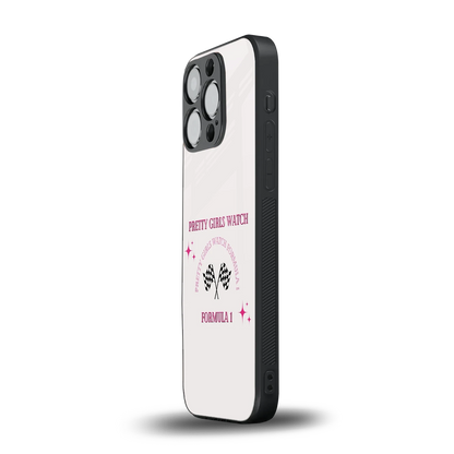 Racing Babe iphone 16 pro mobile cover | shockproof glass phone case