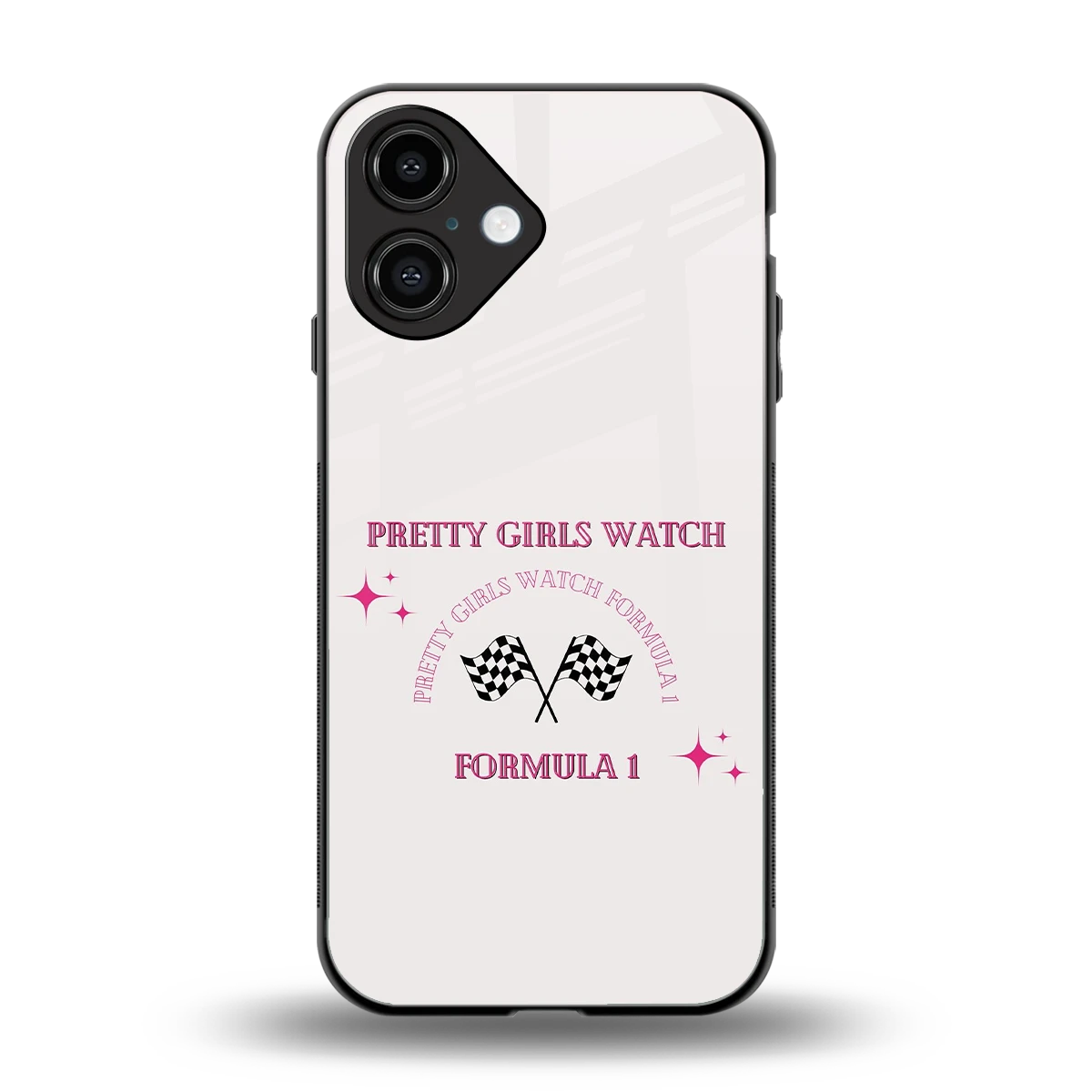Racing Babe back phone cover | glass case for iphone 16