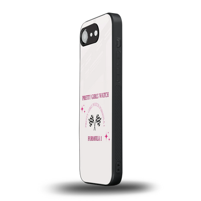 Racing Babe iphone 16e mobile cover | shockproof glass phone case