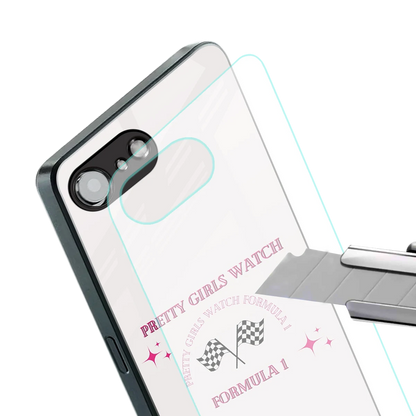 Racing Babe stylish phone case for iphone 16e | glossy glass and slim fit