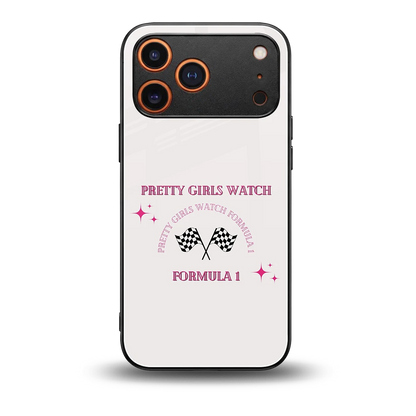 Racing Babe back phone cover | glass case for iphone 17 pro