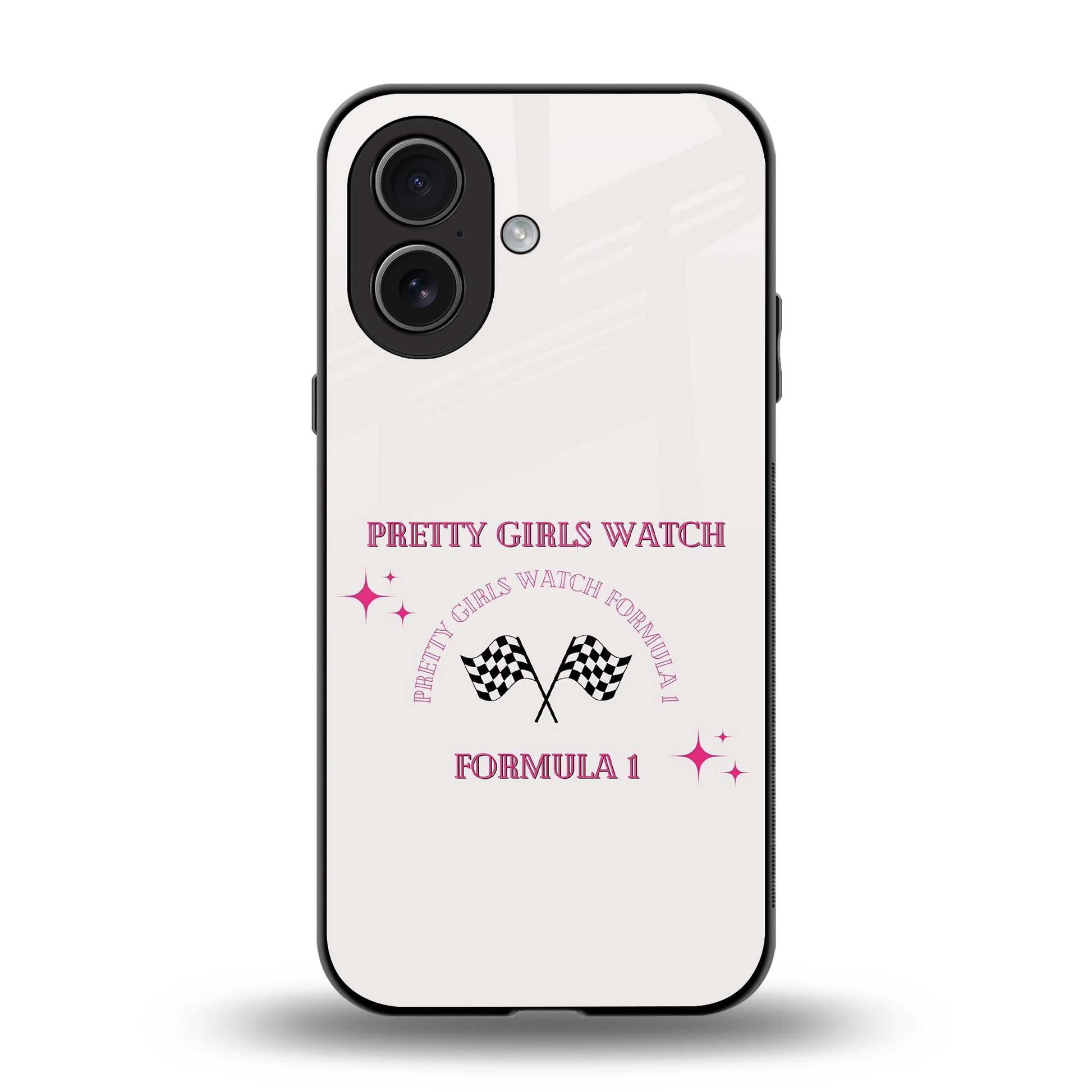 Racing Babe back phone cover | glass case for iphone 17