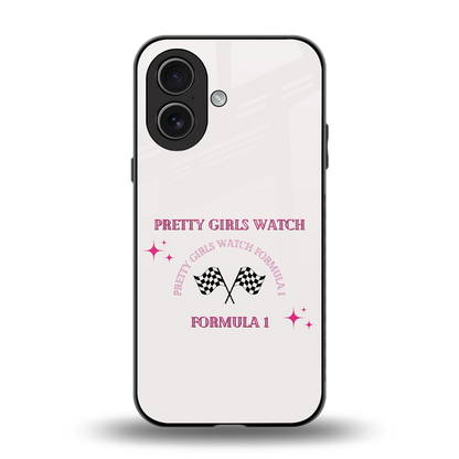 Racing Babe back phone cover | glass case for iphone 17