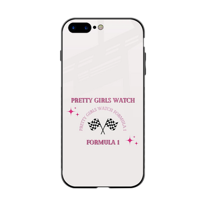 Racing Babe back phone cover | glass case for iphone 8 plus