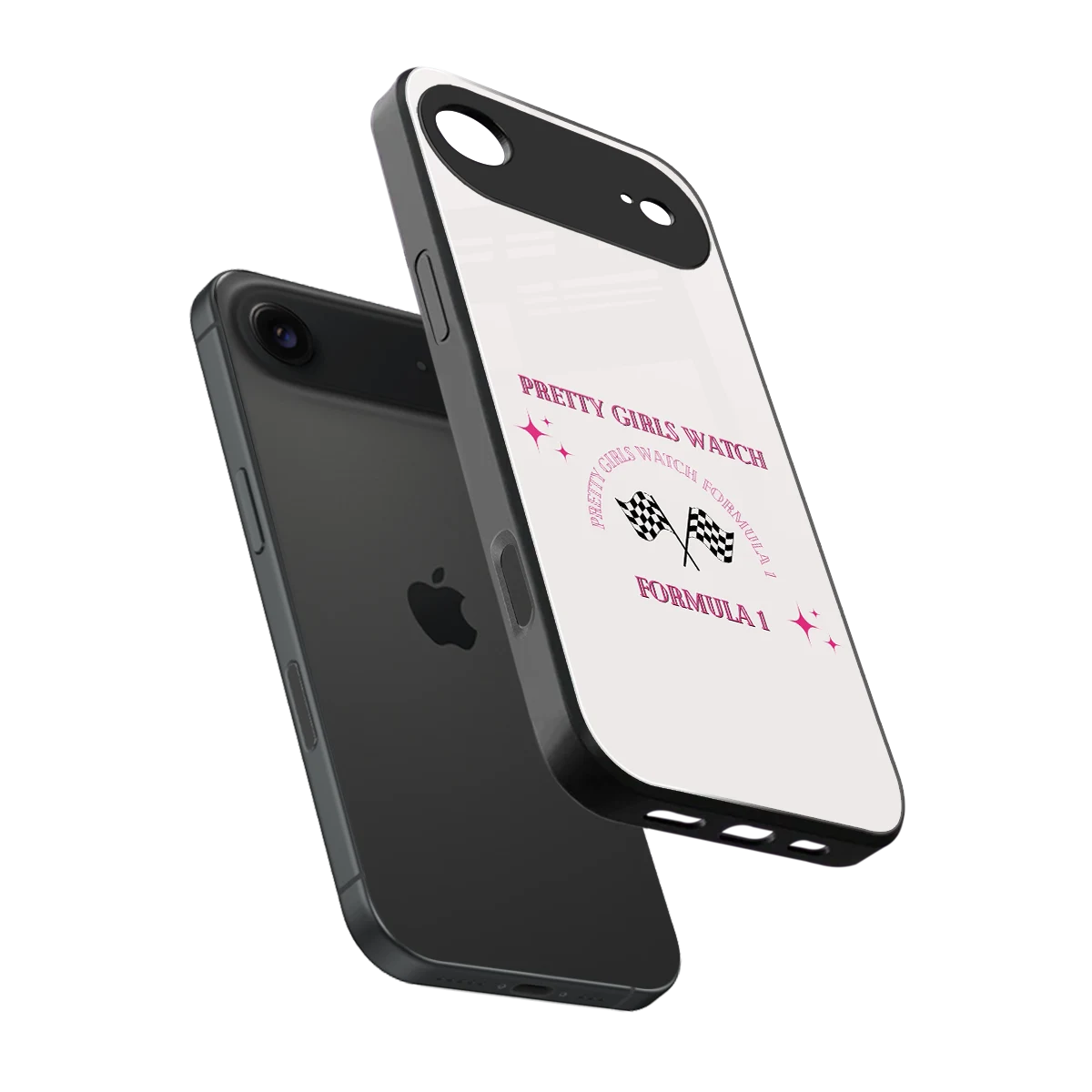 Racing Babe sleek iphone air cover with tempered glass back and TPU edges