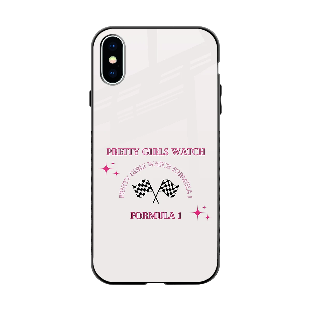 Racing Babe back phone cover | glass case for iphone xs