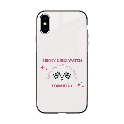 Racing Babe back phone cover | glass case for iphone xs