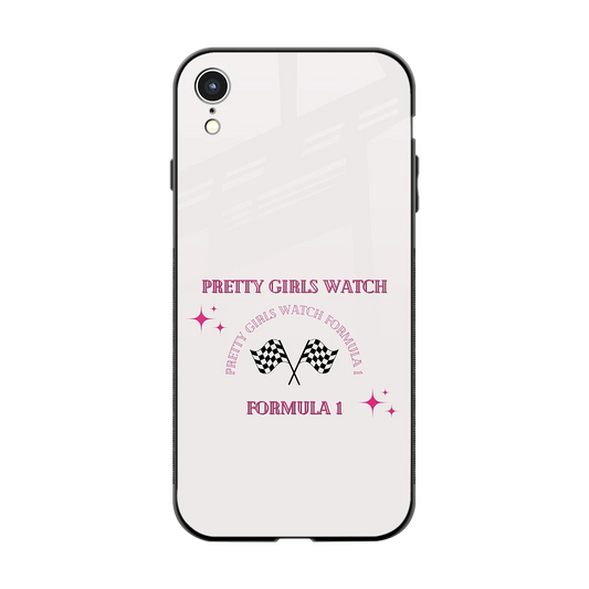 Racing Babe back phone cover | glass case for iphone xr