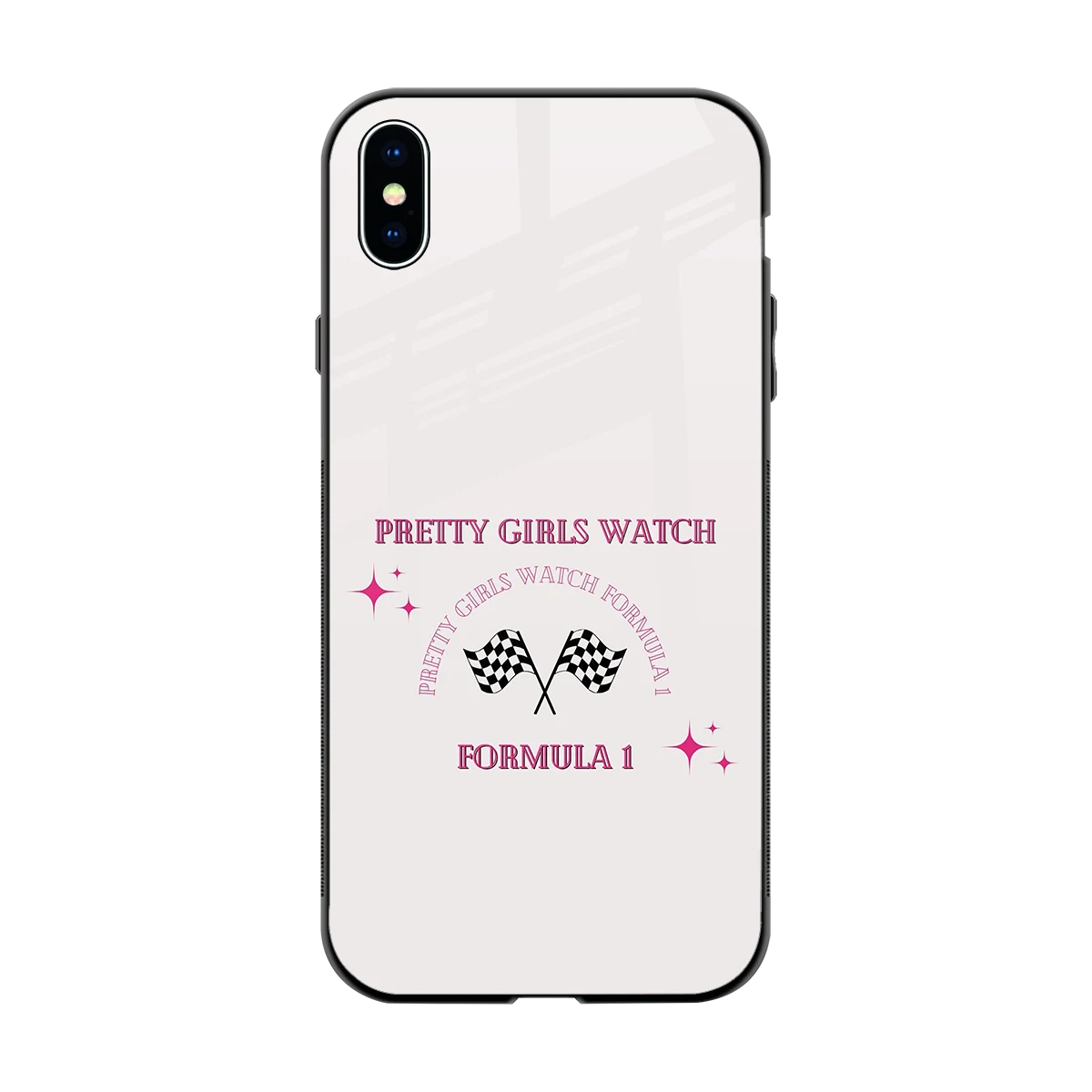 Racing Babe back phone cover | glass case for iphone xs max