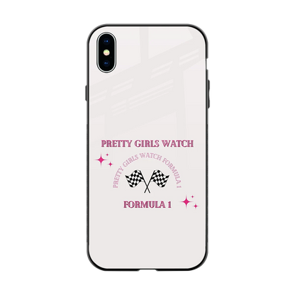 Racing Babe back phone cover | glass case for iphone xs max