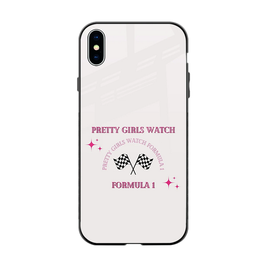 Racing Babe back phone cover | glass case for iphone xs max