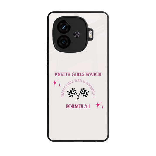 Racing Babe back phone cover | glass case for iqoo neo 10r 5g