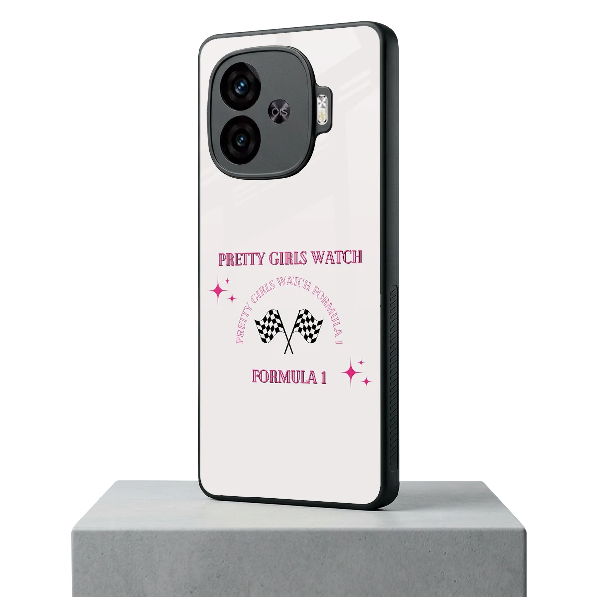 Racing Babe iqoo neo 10r 5g mobile cover | shockproof glass phone case