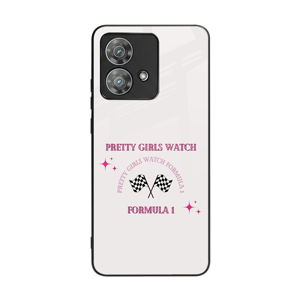 Racing Babe back phone cover | glass case for motorola edge 40 neo 5g