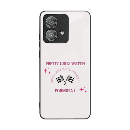 Racing Babe back phone cover | glass case for motorola edge 40 neo 5g