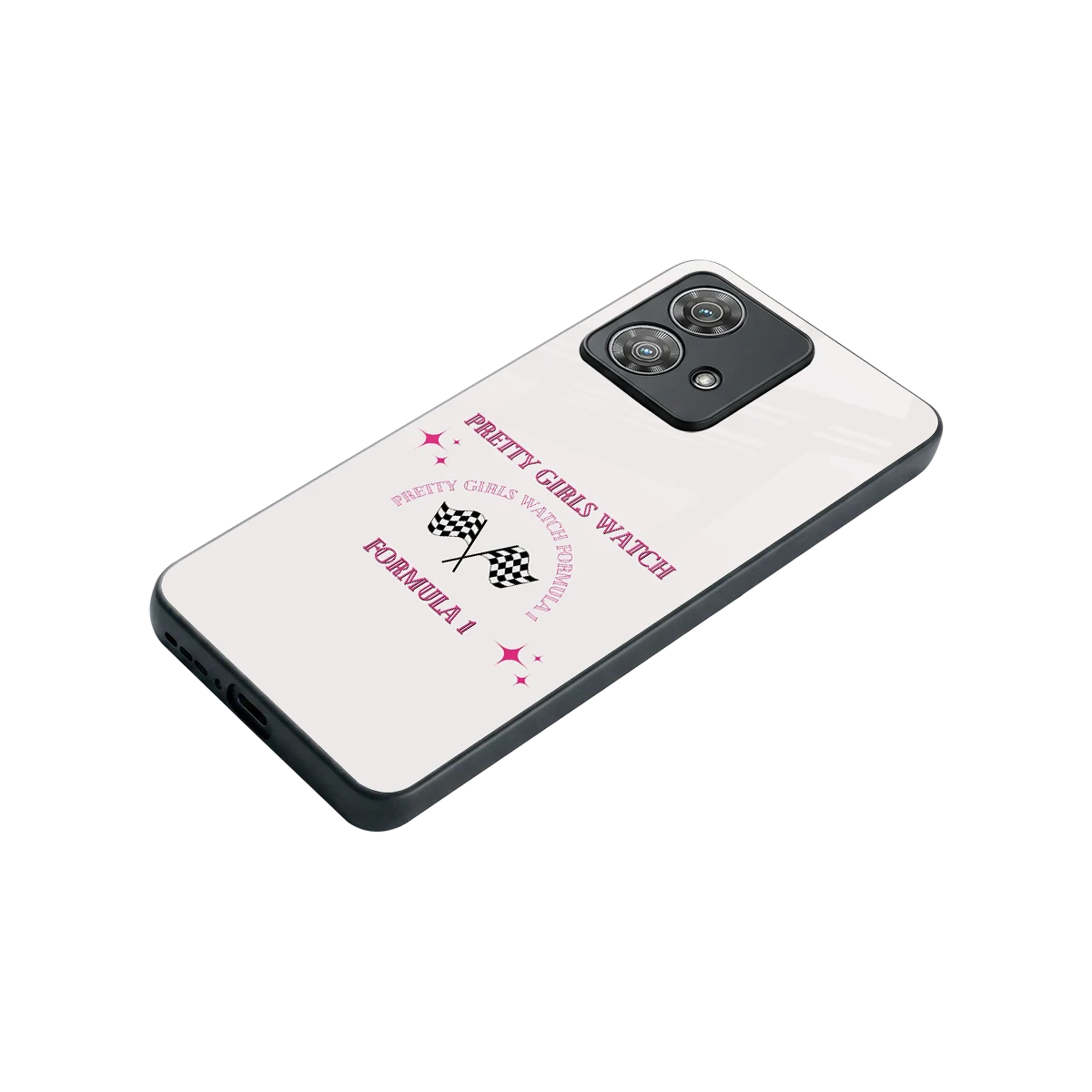 Racing Babe stylish phone case for motorola edge 40 neo 5g | glossy glass and slim fit