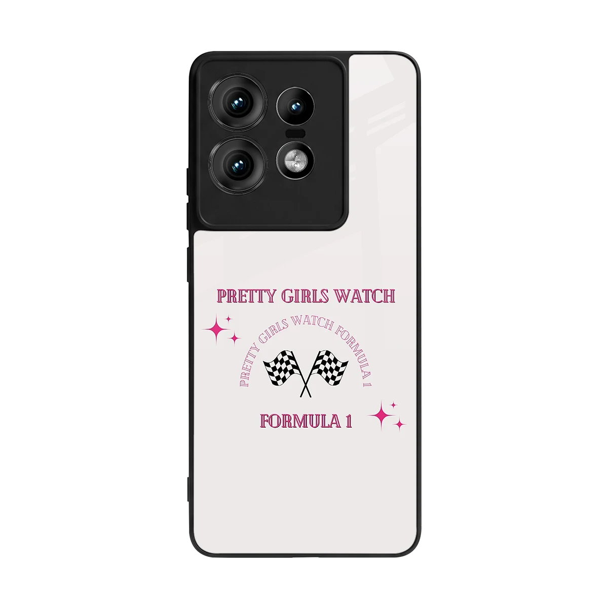 Racing Babe back phone cover | glass case for motorola edge 50 pro