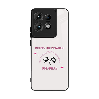 Racing Babe back phone cover | glass case for motorola edge 50 pro