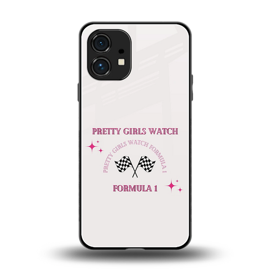 Racing Babe back phone cover | glass case for nothing phone 1