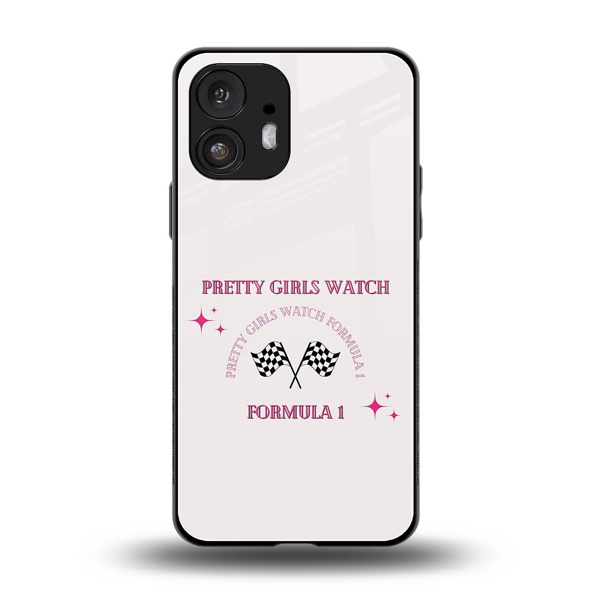 Racing Babe back phone cover | glass case for nothing phone 2