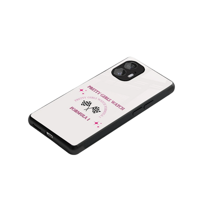 Racing Babe stylish phone case for nothing phone 2 | glossy glass and slim fit