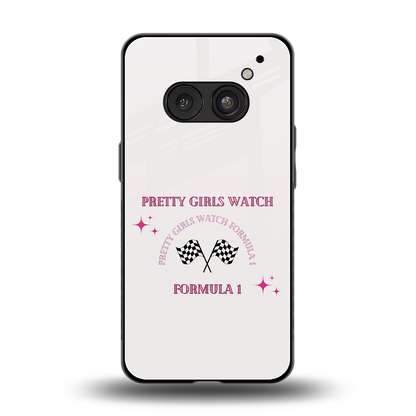 Racing Babe back phone cover | glass case for nothing phone 2a